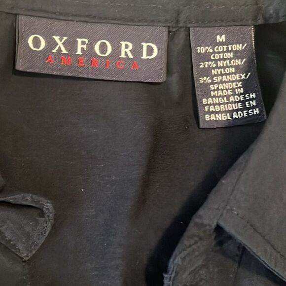 Ole Miss Navy Button Up Short Sleeves Cotton Blouse Women's Size Medium NWT - Picture 7 of 11